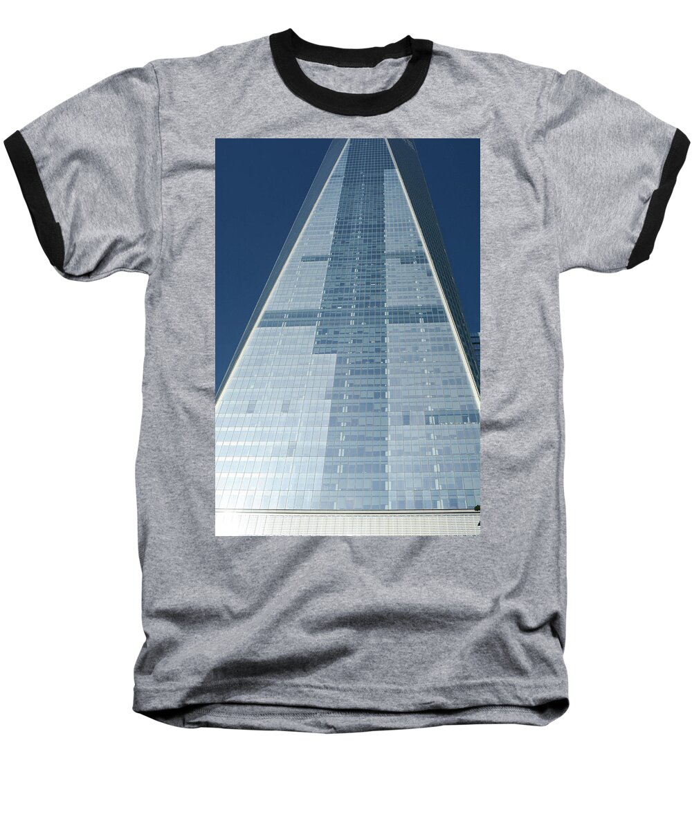 New York City New World Trade Center Baseball T-Shirt featuring the photograph New World Trade Center by William Kimble