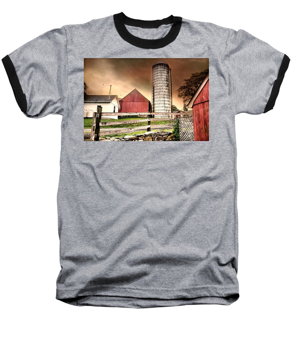 Landscape Baseball T-Shirt featuring the photograph The Newtown Silo by Diana Angstadt