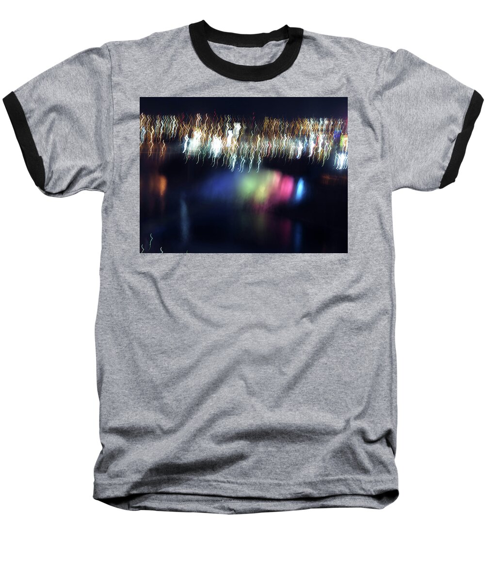 Corday Baseball T-Shirt featuring the photograph Light Paintings - Ascension by Kathy Corday