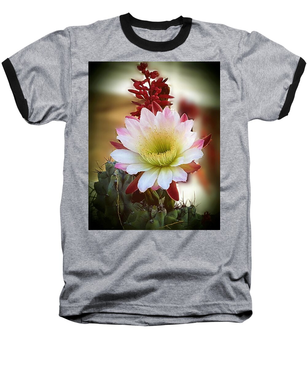 Night-blooming Cactus Baseball T-Shirt featuring the photograph Night-Blooming Cereus 2 by Marilyn Smith