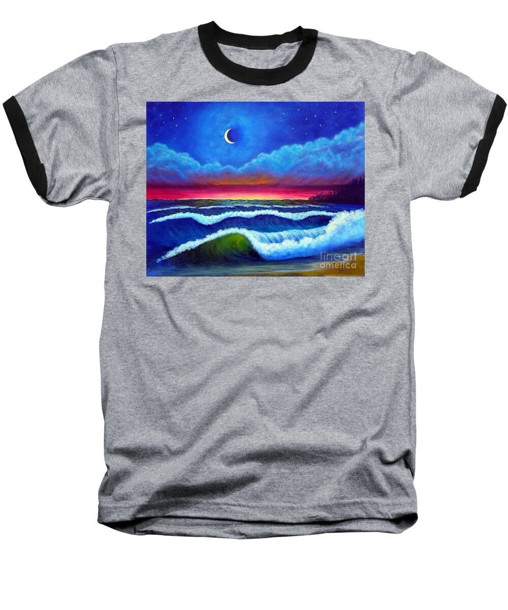 Night Baseball T-Shirt featuring the painting Night of Possibilities by Sarah Irland