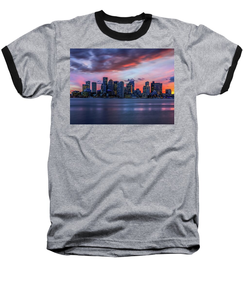 Boston Baseball T-Shirt featuring the photograph Night on the Town by Rob Davies