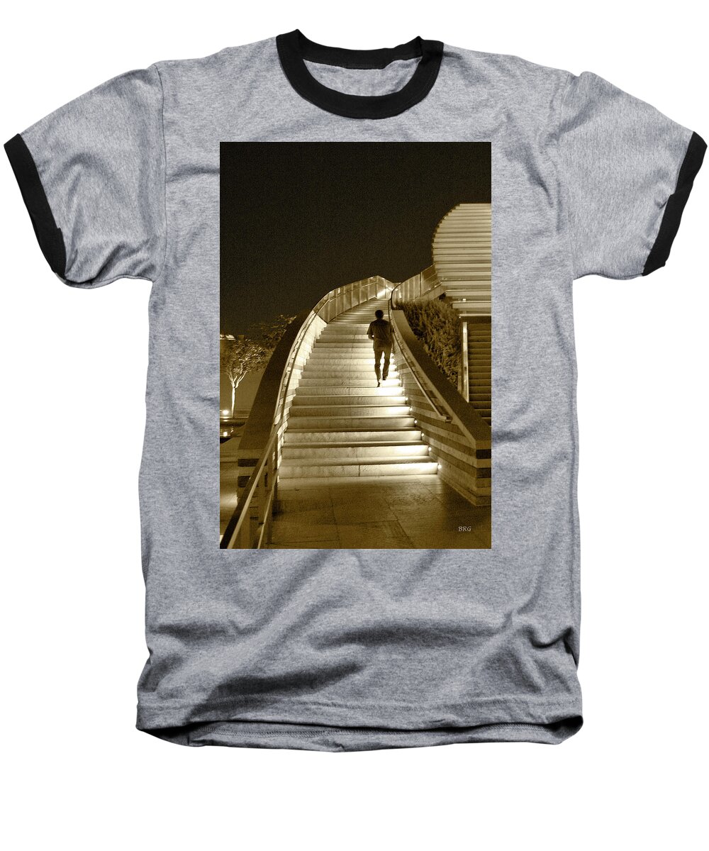 Stairway Baseball T-Shirt featuring the photograph Night Time Stairway by Ben and Raisa Gertsberg