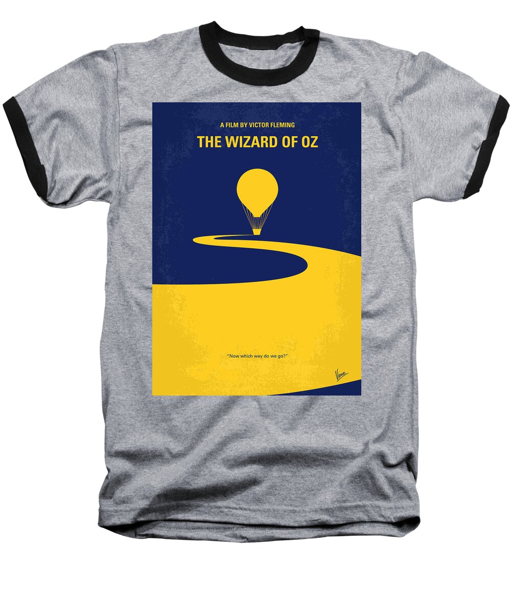 The Wizard Of Oz Baseball T-Shirt featuring the digital art No177 My Wizard of Oz minimal movie poster by Chungkong Art