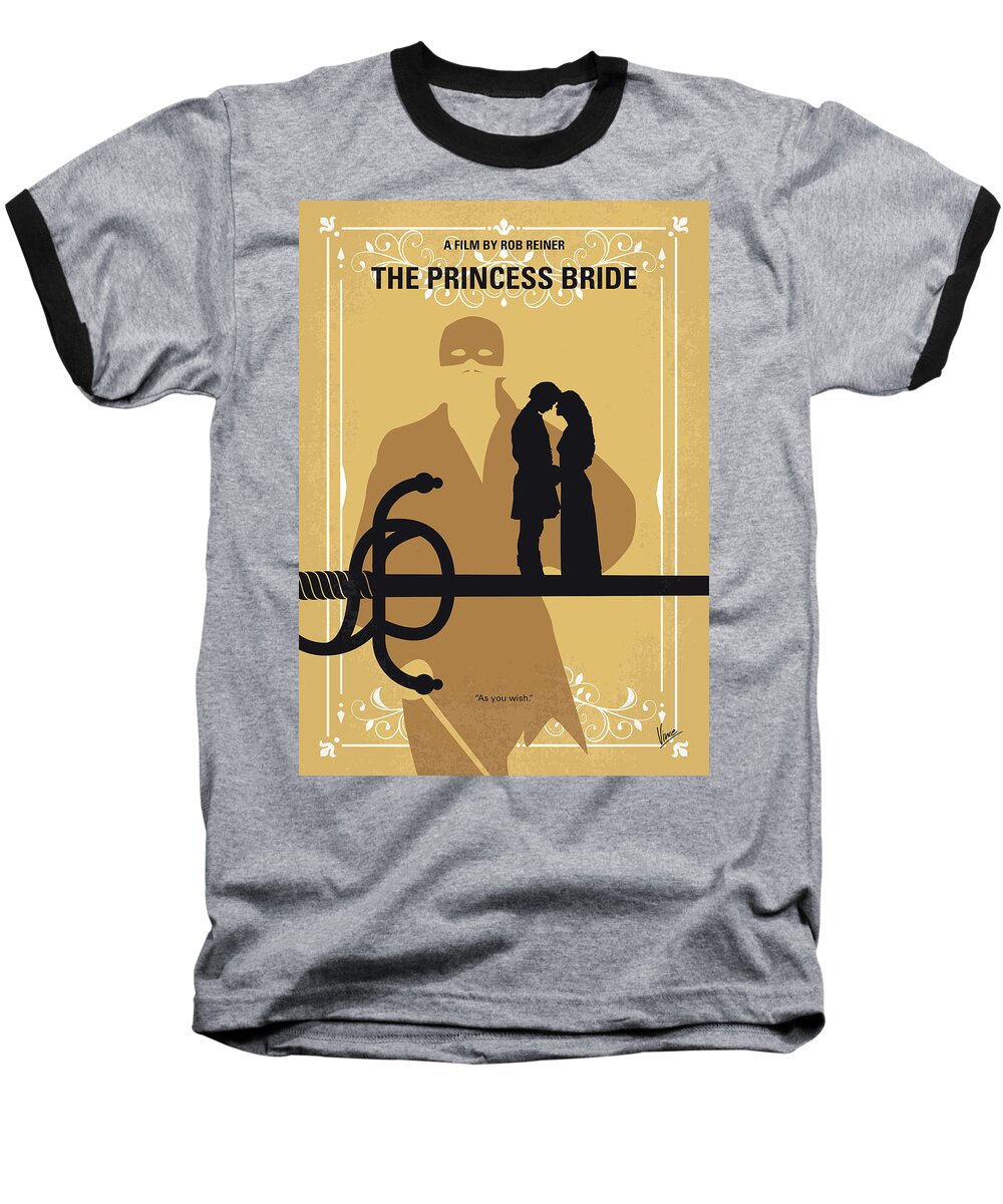 The Princess Bride Baseball T-Shirt featuring the digital art No877 My The princess bride minimal movie poster by Chungkong Art