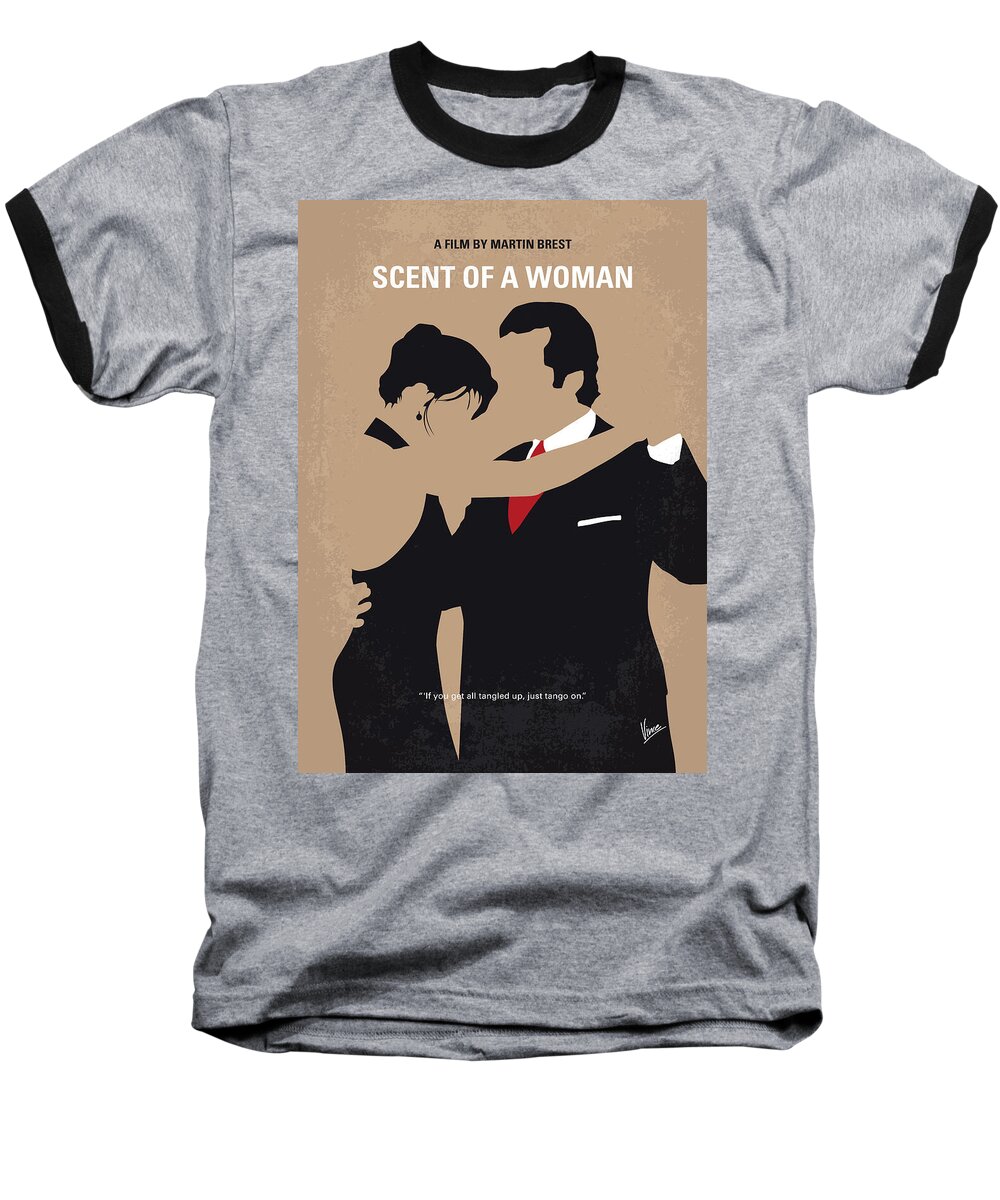 Scent Of A Woman Baseball T-Shirt featuring the digital art No888 My Scent of a Woman minimal movie poster by Chungkong Art