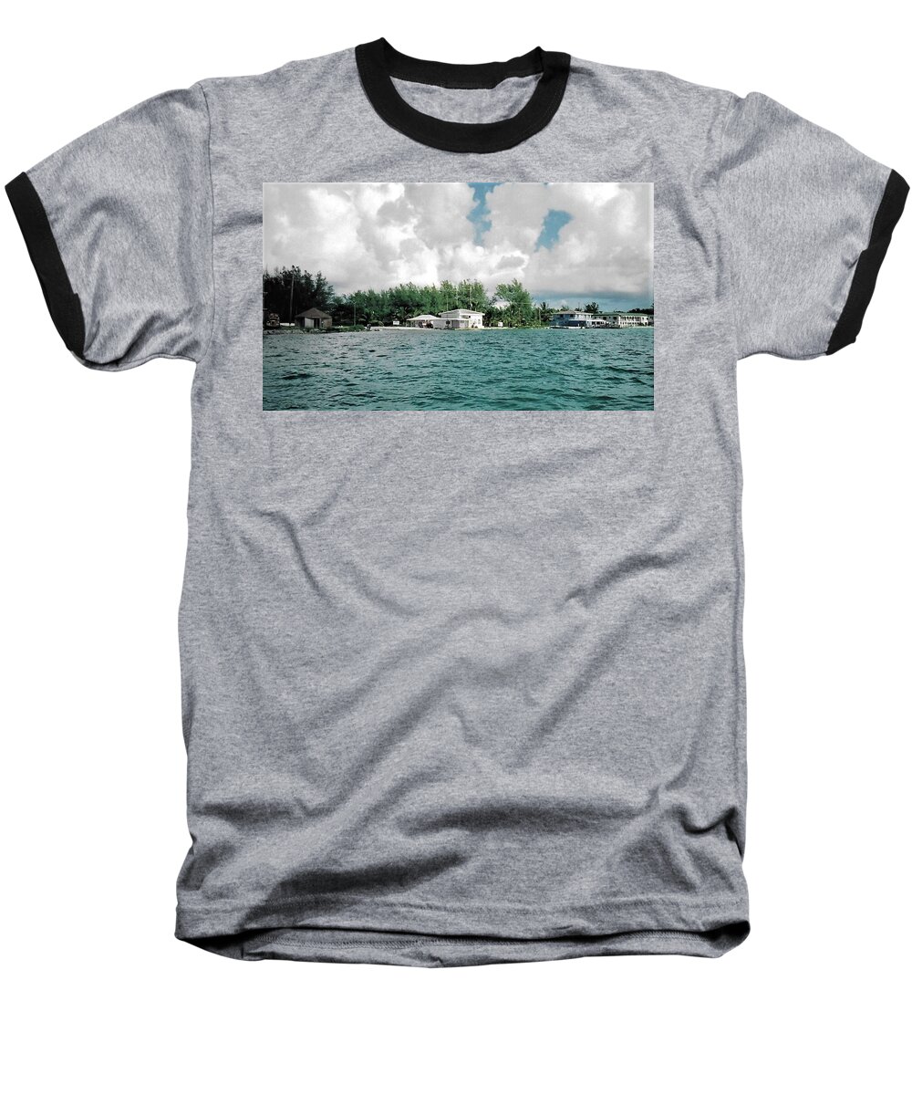 Float Plane Seaplane Base Baseball T-Shirt featuring the photograph North Bimini Airport by Christopher J Kirby