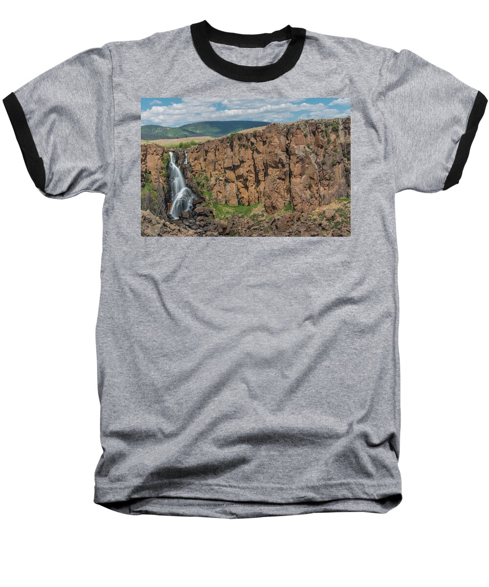 Waterfall Baseball T-Shirt featuring the photograph North Clear Creek Falls, Creede, Colorado 2 by Adam Reinhart