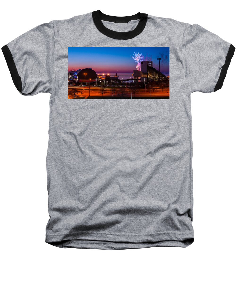 Buildings Baseball T-Shirt featuring the photograph North Coast Harbor by Stewart Helberg
