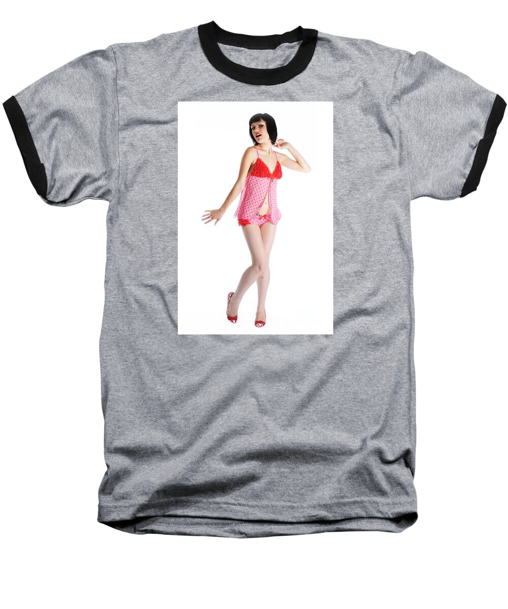 Pink Baseball T-Shirt featuring the photograph Not Me Silly by Robert WK Clark