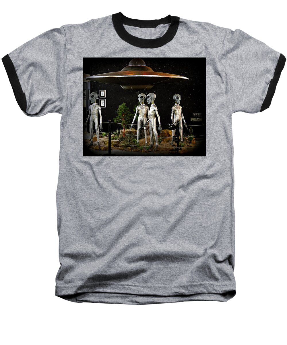 Statues Baseball T-Shirt featuring the photograph Not of this Earth by AJ Schibig
