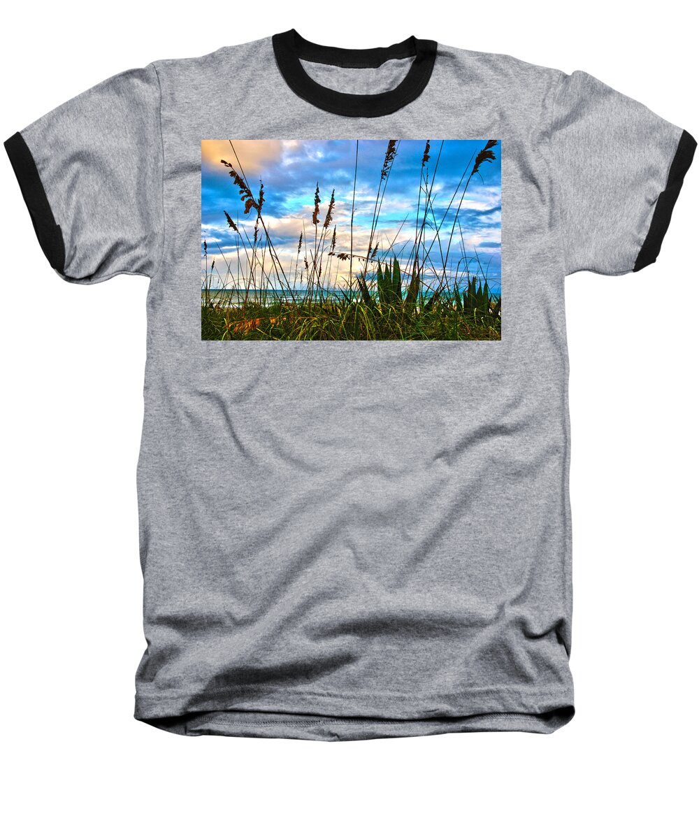Beach Baseball T-Shirt featuring the photograph November Day at the Beach in Florida by Susanne Van Hulst