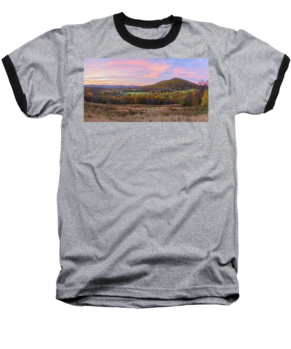 Sunrise Baseball T-Shirt featuring the photograph November Glowing Sky by Angelo Marcialis