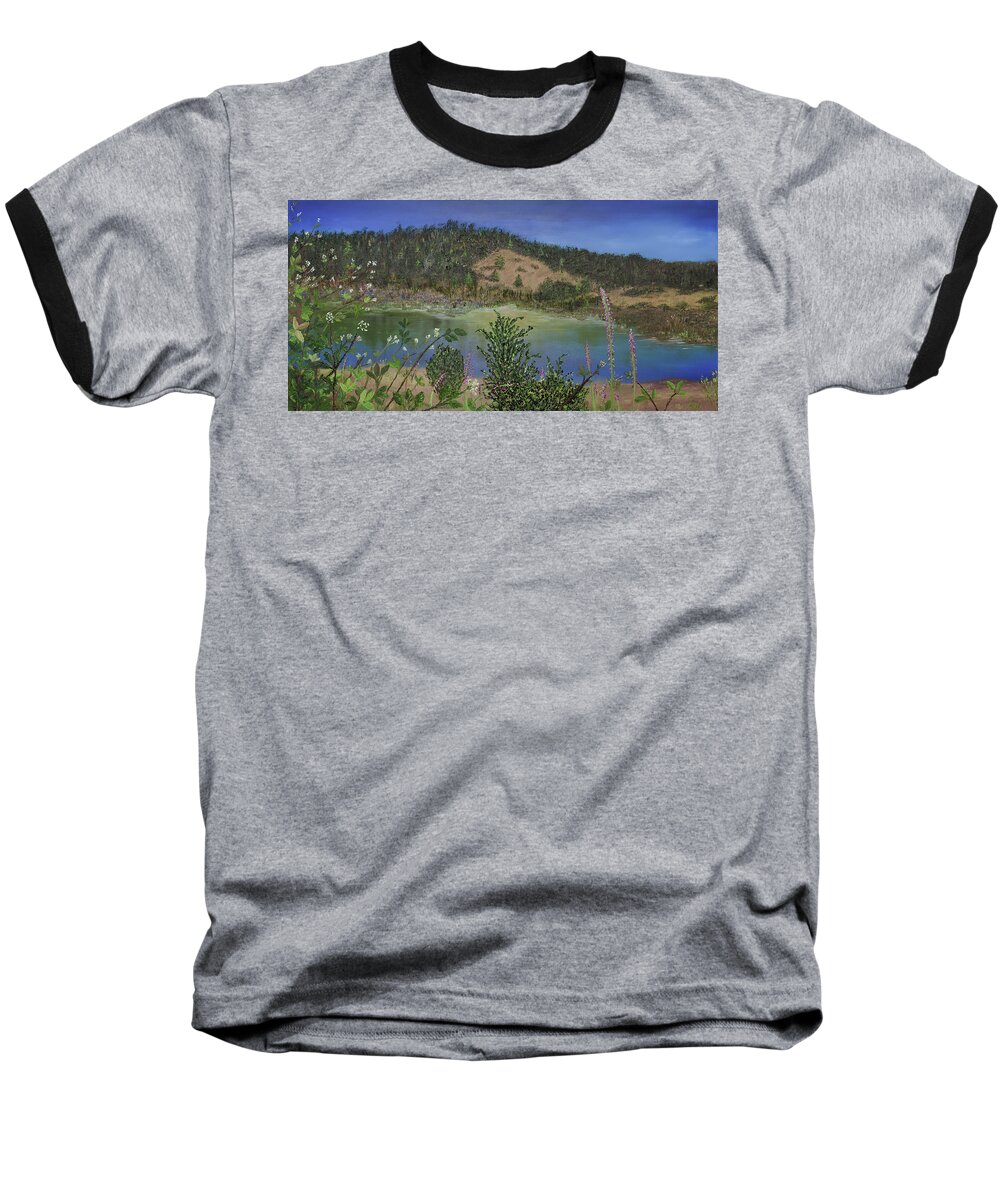 Fine Art Baseball T-Shirt featuring the painting Noyo Serenity by Stephen Daddona