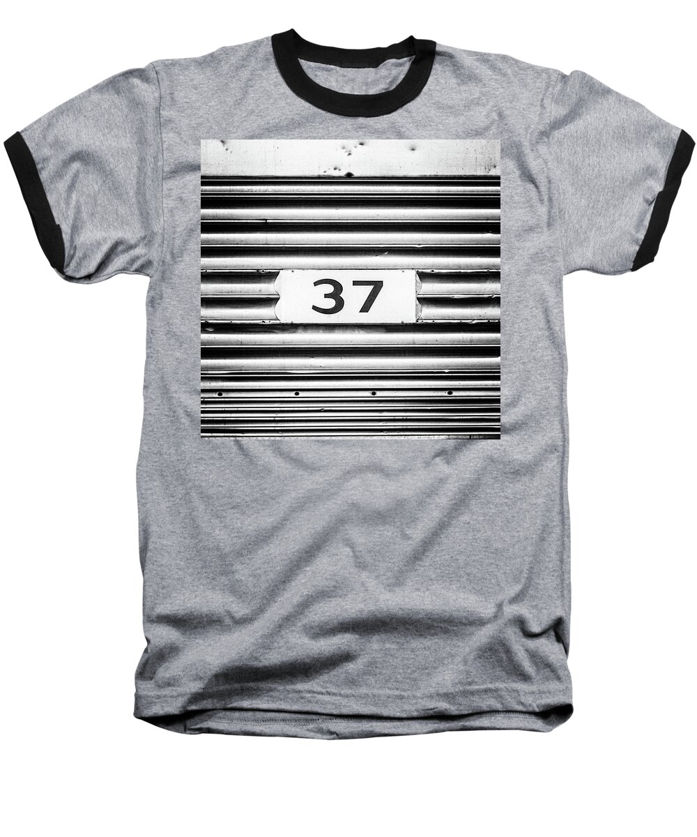 Terry D Photography Baseball T-Shirt featuring the photograph Number 37 Metal Square by Terry DeLuco
