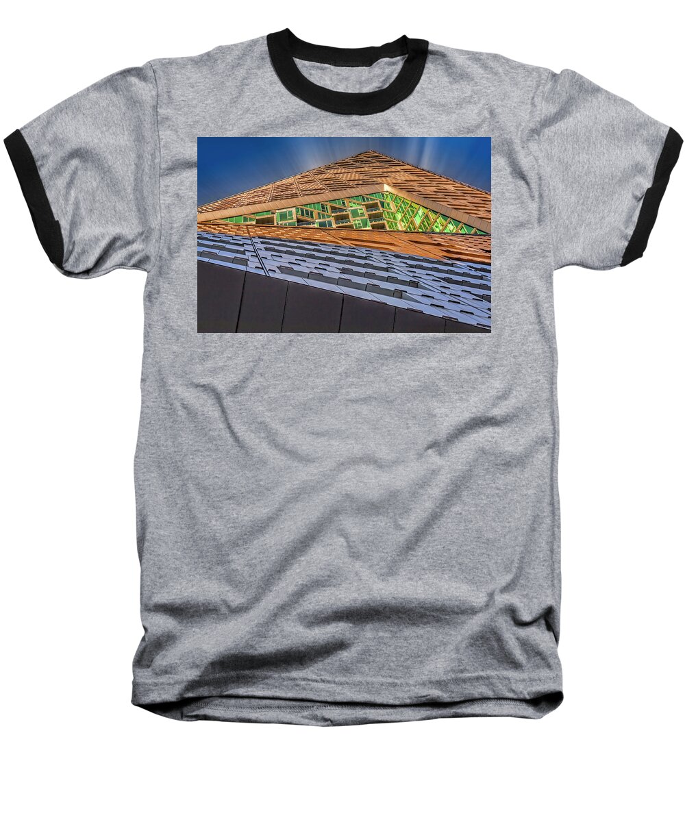 Via 57 West Baseball T-Shirt featuring the photograph NYC West 57 ST Pyramid by Susan Candelario