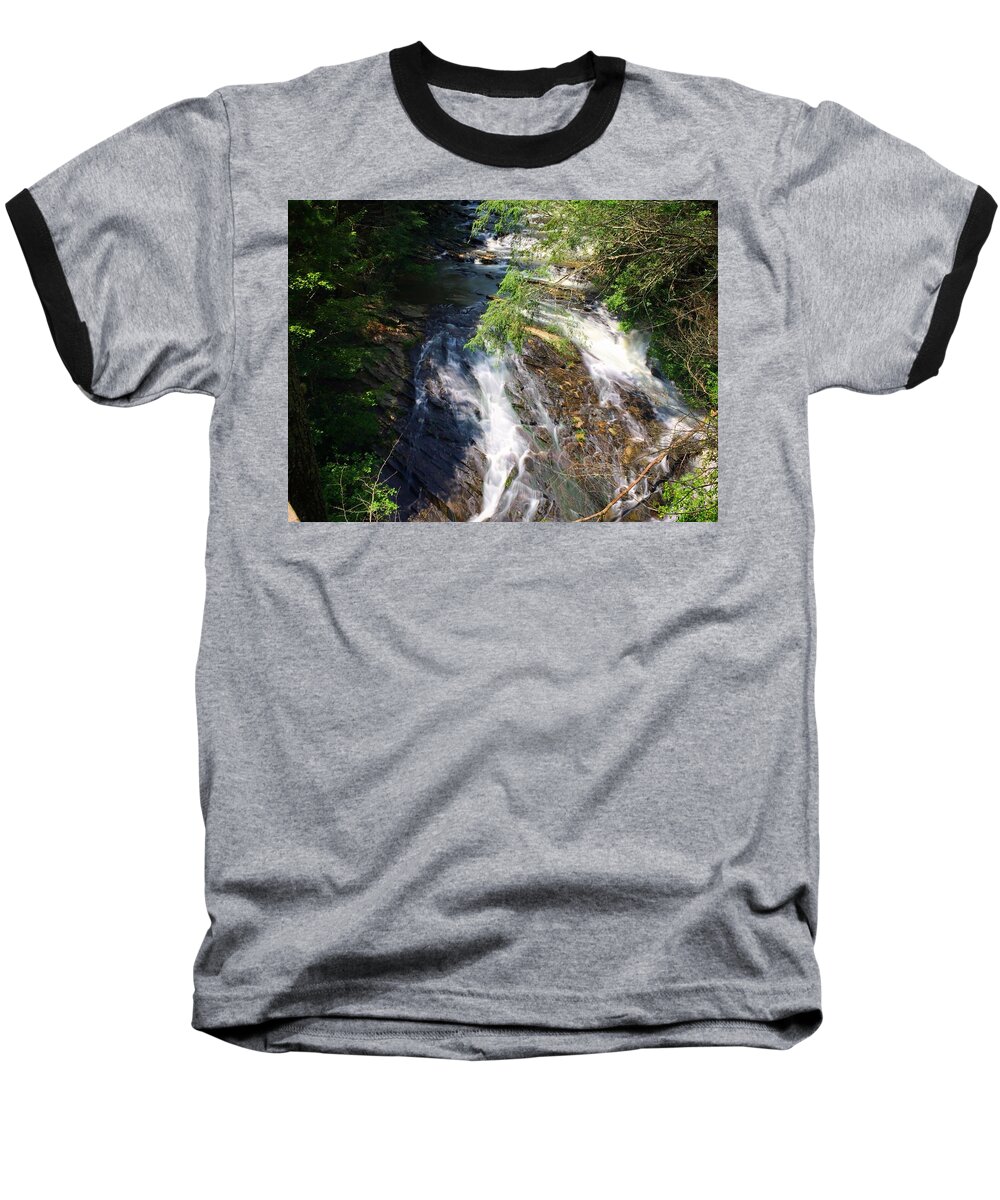 Waterfall Baseball T-Shirt featuring the photograph Observation by Richie Parks