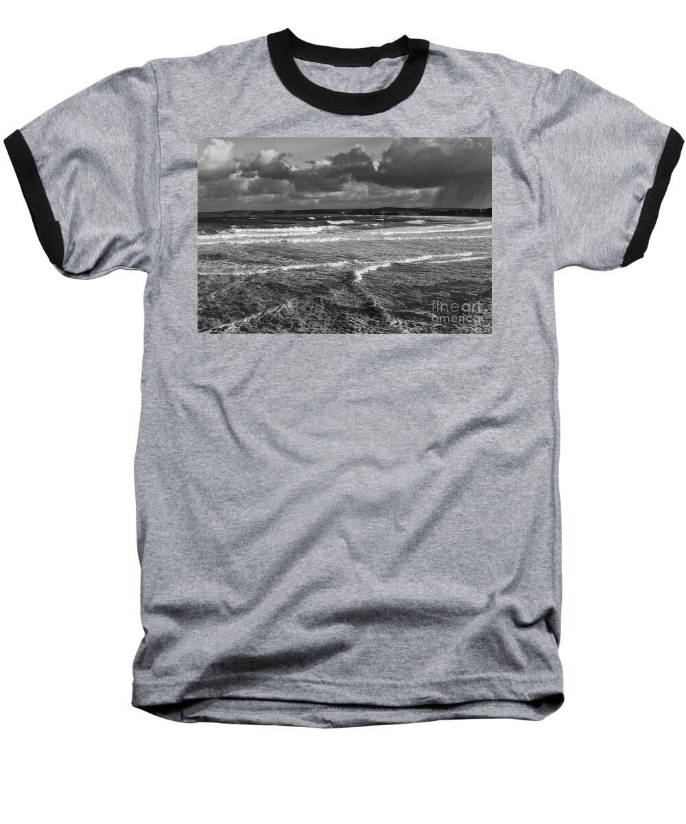 Waves Baseball T-Shirt featuring the photograph Ocean Storms by Nicholas Burningham