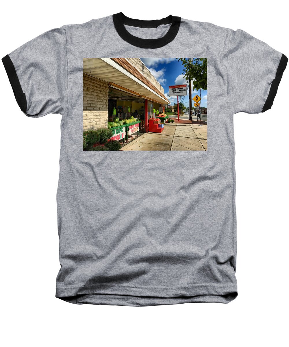 Market Baseball T-Shirt featuring the photograph Off to the Market by Chris Montcalmo