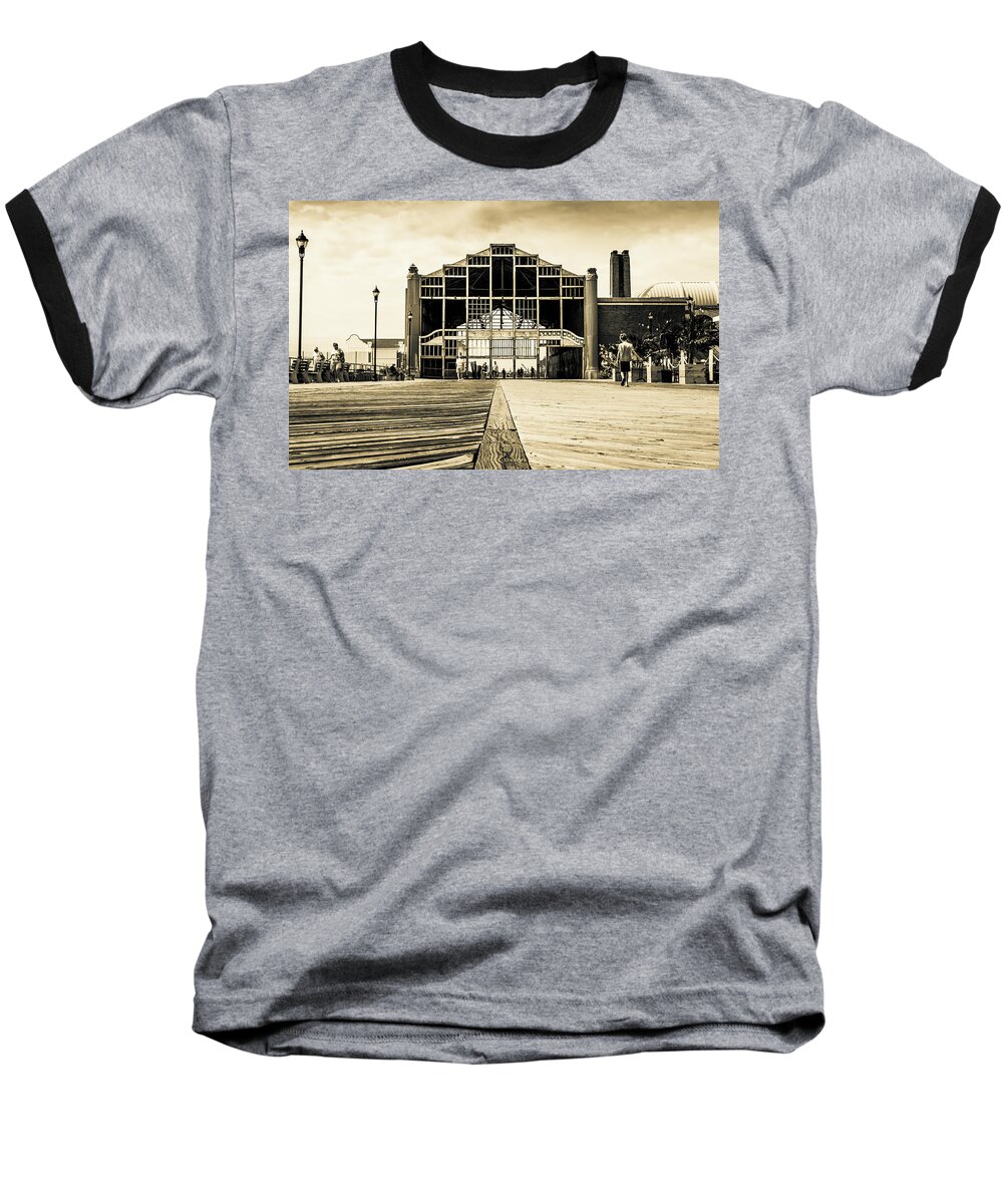 Boardwalk Baseball T-Shirt featuring the photograph Old Casino by Stephen Holst