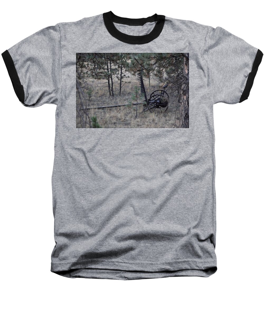 Old Baseball T-Shirt featuring the photograph Old Farm Implement Lake George CO #4 by Margarethe Binkley