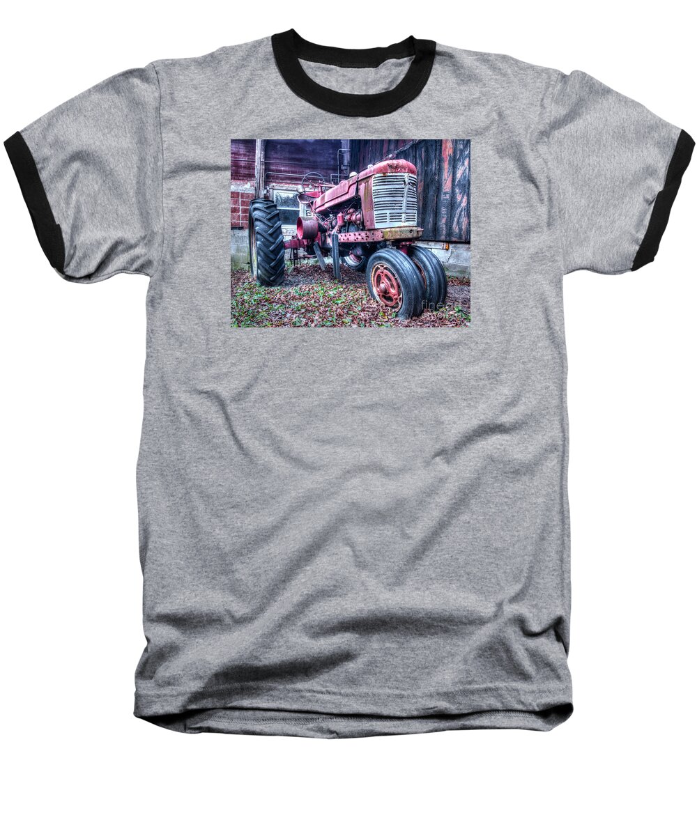 Tractors Baseball T-Shirt featuring the photograph Old Farm Tractor by Rod Best