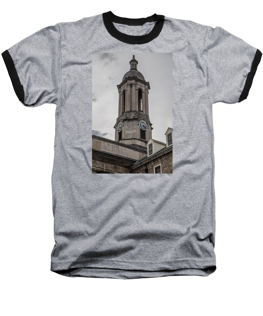 Penn State Baseball T-Shirt featuring the photograph Old Main Penn State Clock by John McGraw