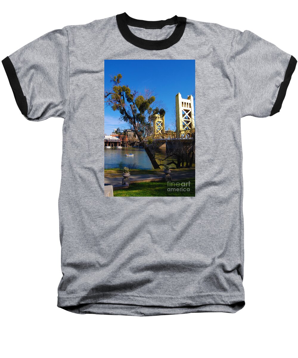 Sacramento Baseball T-Shirt featuring the photograph Old Sacramento Tower Bridge by Debra Thompson