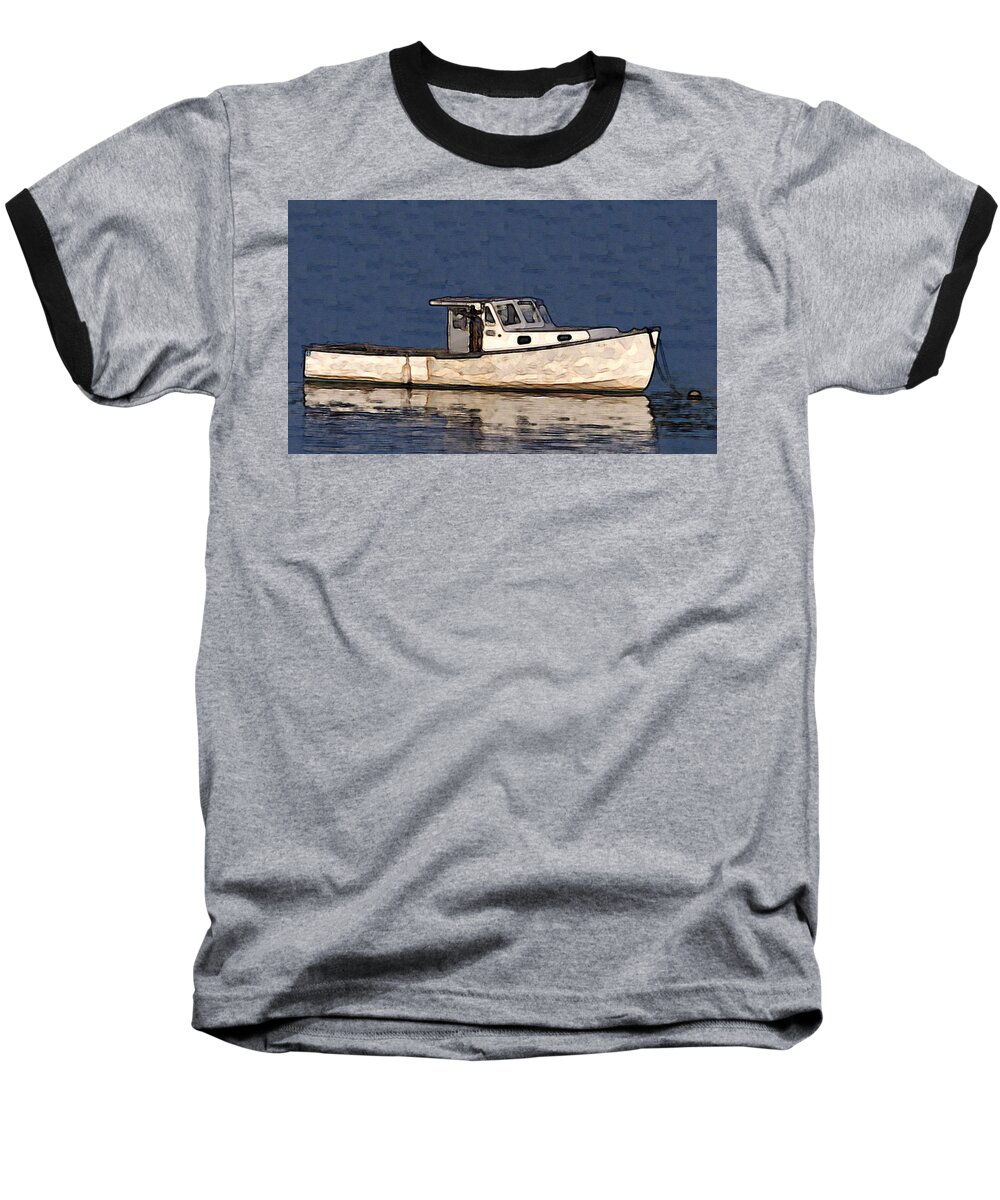 Classic Lobster Boat Baseball T-Shirt featuring the digital art Ole Boy Painting by Newwwman