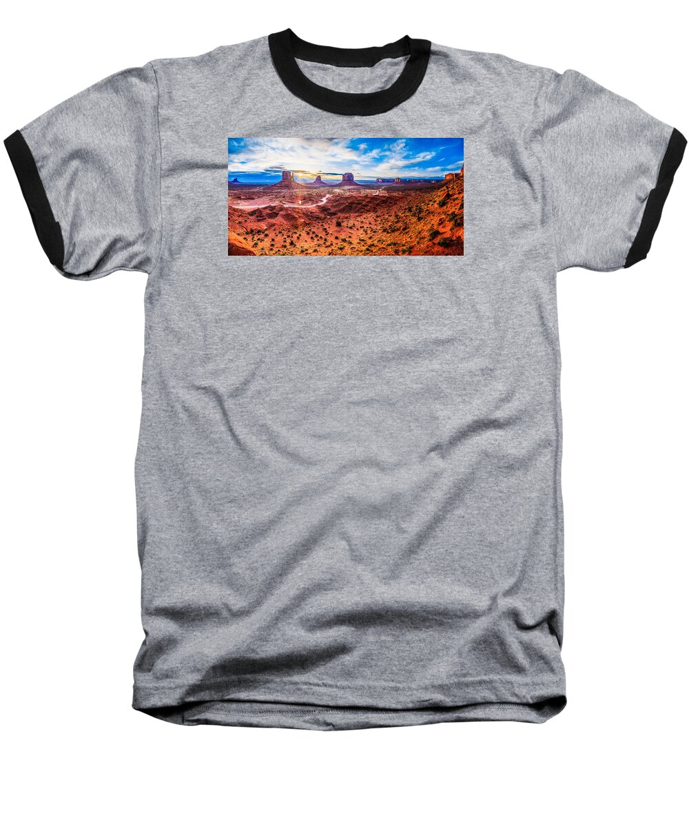 Oljato-monument Valley Baseball T-Shirt featuring the photograph Oljato-Monument Valley by Britten Adams