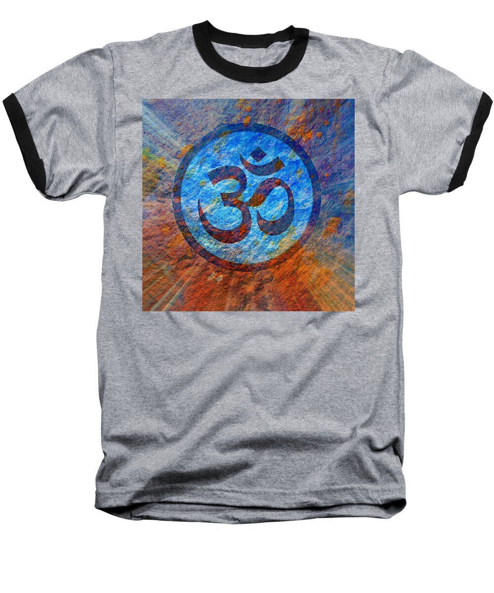 Om Baseball T-Shirt featuring the painting Om by Ally White