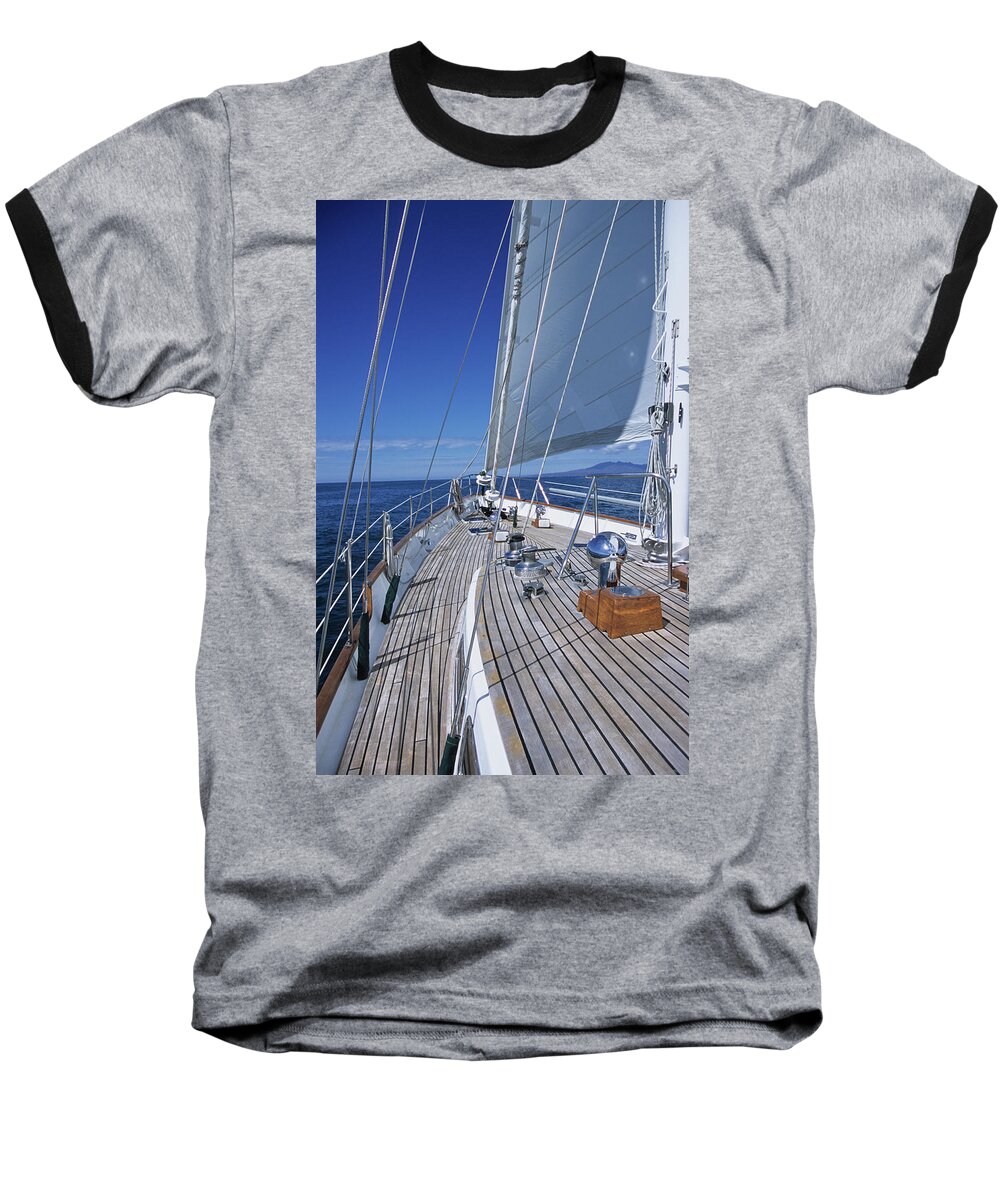 On Board Baseball T-Shirt featuring the photograph On Deck off Mexico by David J Shuler