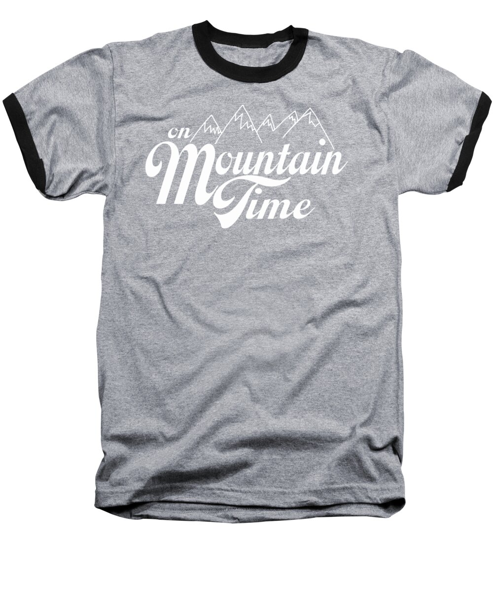 On Mountain Time Baseball T-Shirt featuring the photograph On Mountain Time by Heather Applegate
