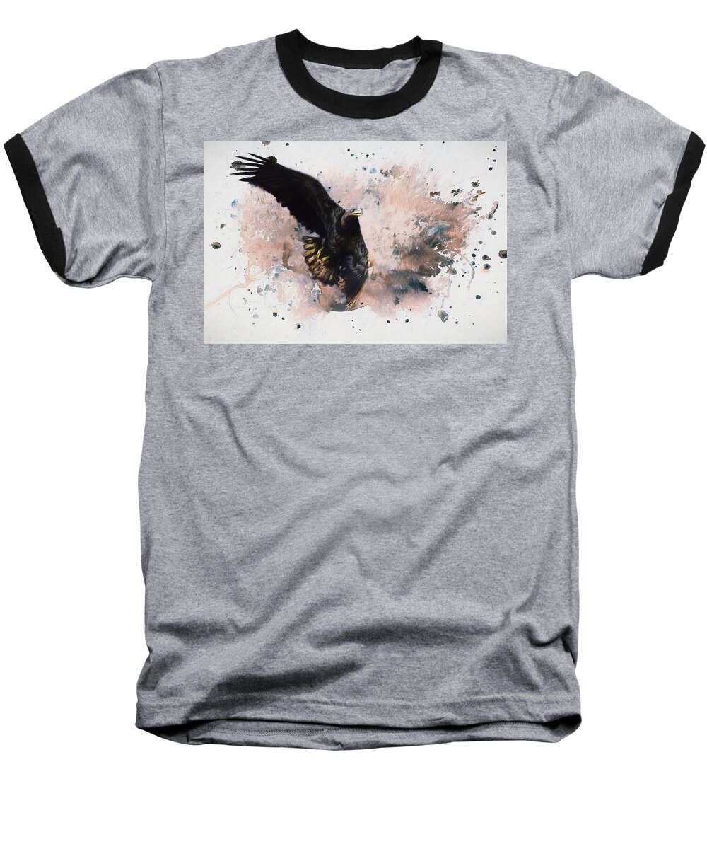 Textures Baseball T-Shirt featuring the photograph On The Move by Evelyn Garcia