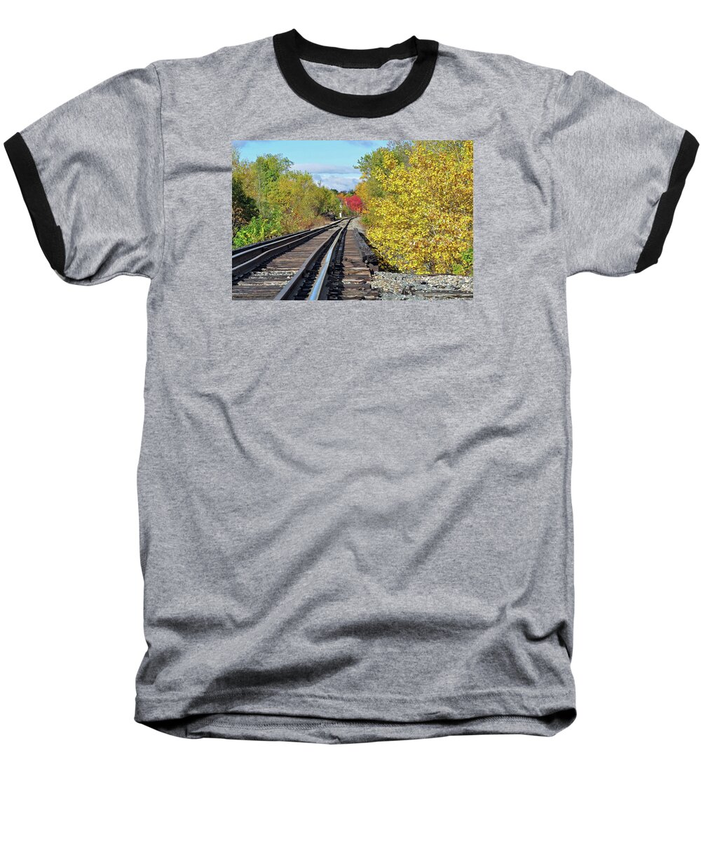 Fall Foliage Baseball T-Shirt featuring the photograph On to fall by Glenn Gordon