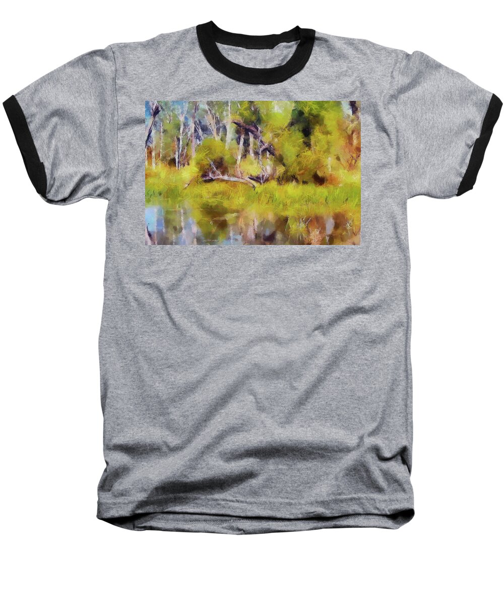 Landscape Baseball T-Shirt featuring the photograph Once A Great Tree by Cedric Hampton