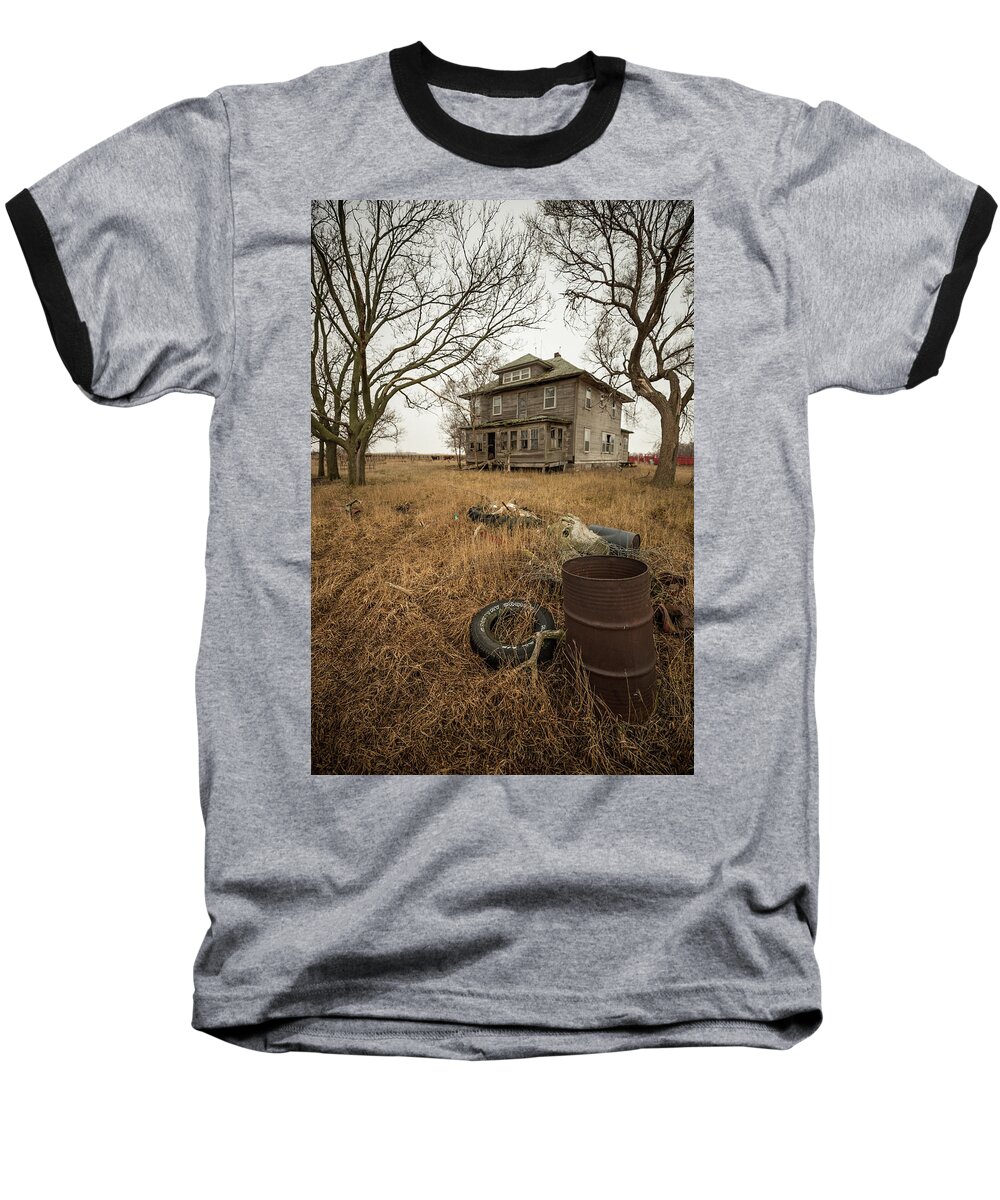 Abandoned Baseball T-Shirt featuring the photograph One man's trash... by Aaron J Groen