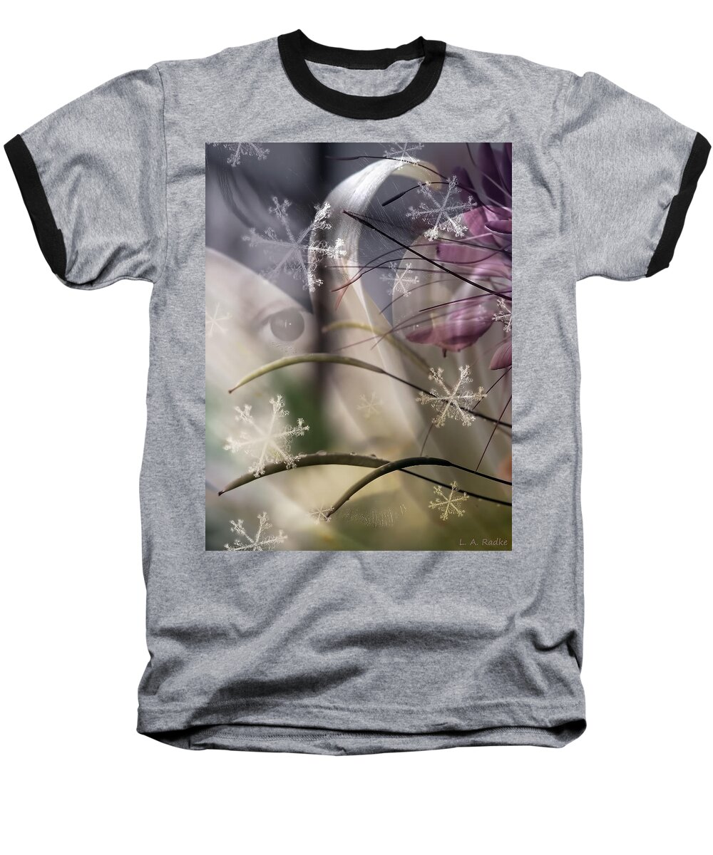 Collage Baseball T-Shirt featuring the photograph One Year by Lauren Radke