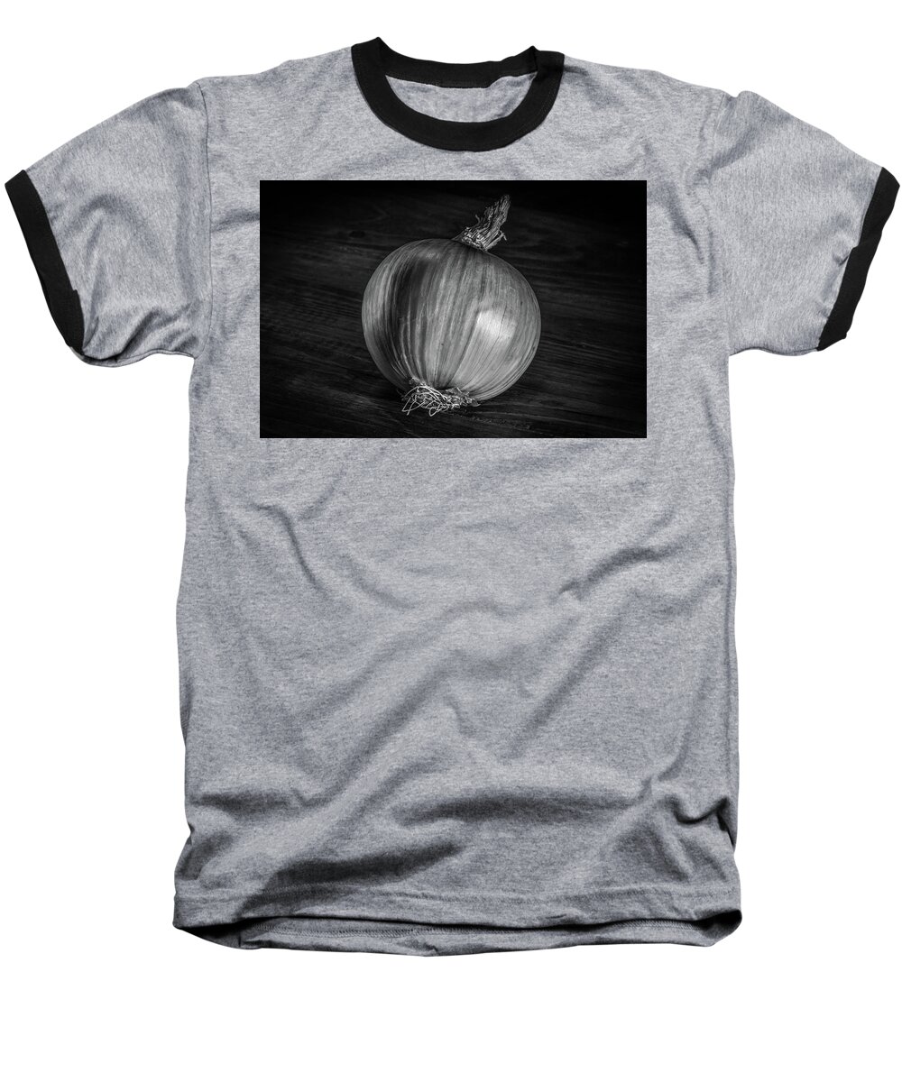 Onion Baseball T-Shirt featuring the photograph Onion by Ray Congrove