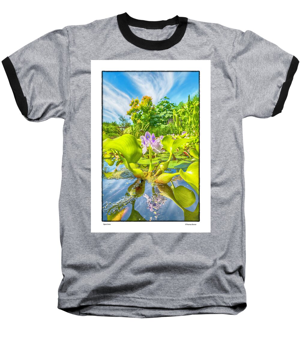 Arboretum Baseball T-Shirt featuring the photograph Open Arms by R Thomas Berner