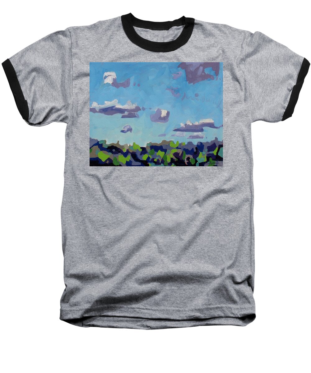 900 Baseball T-Shirt featuring the painting Open Gallery CU Fractus by Phil Chadwick