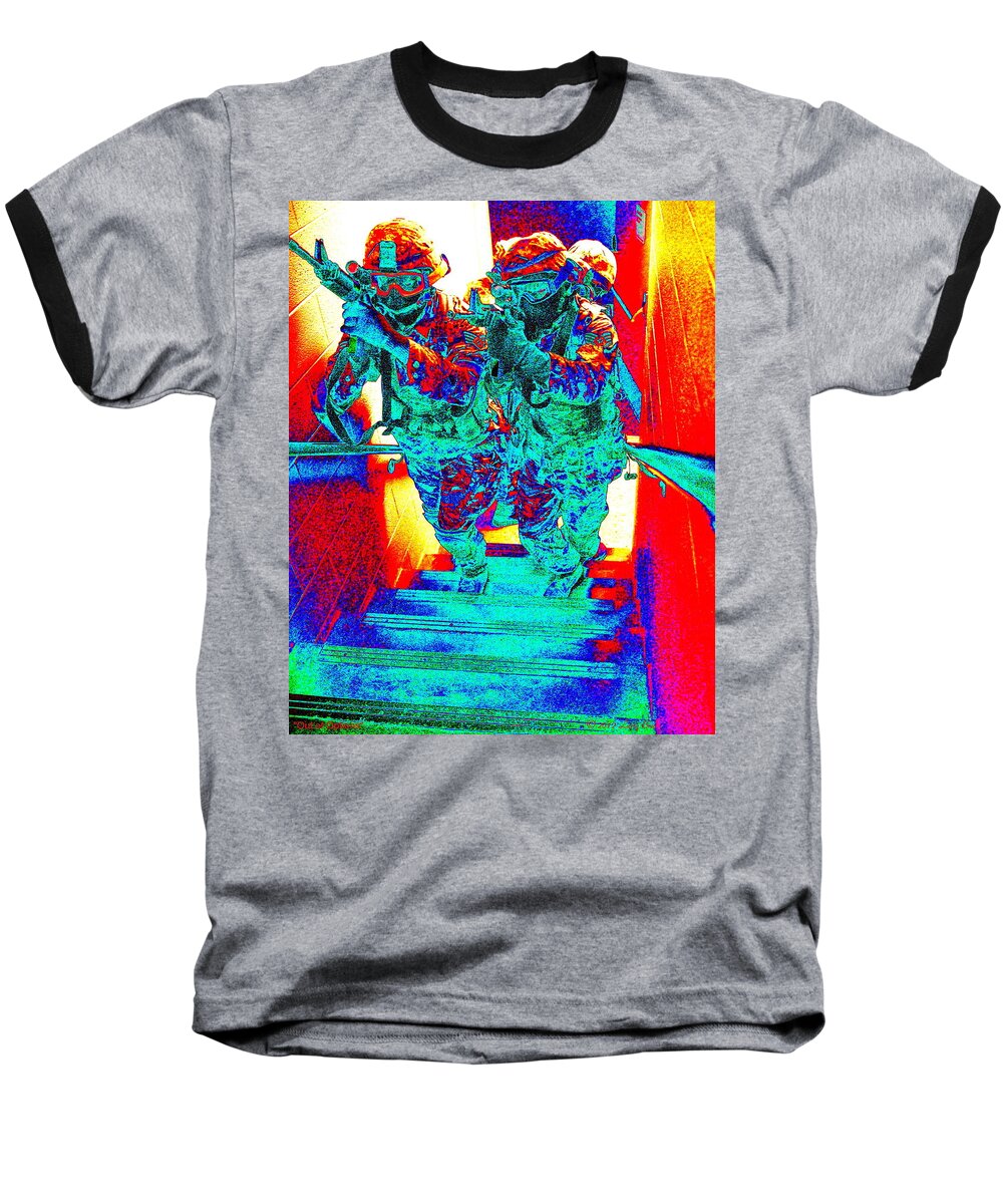 Usaf Baseball T-Shirt featuring the digital art Out of Options by Larry Beat