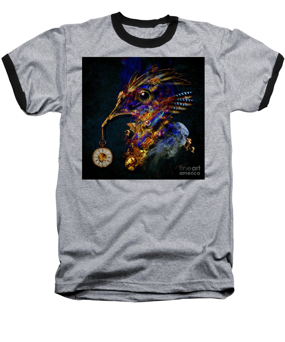 Bird Baseball T-Shirt featuring the painting Outside of time by Alexa Szlavics