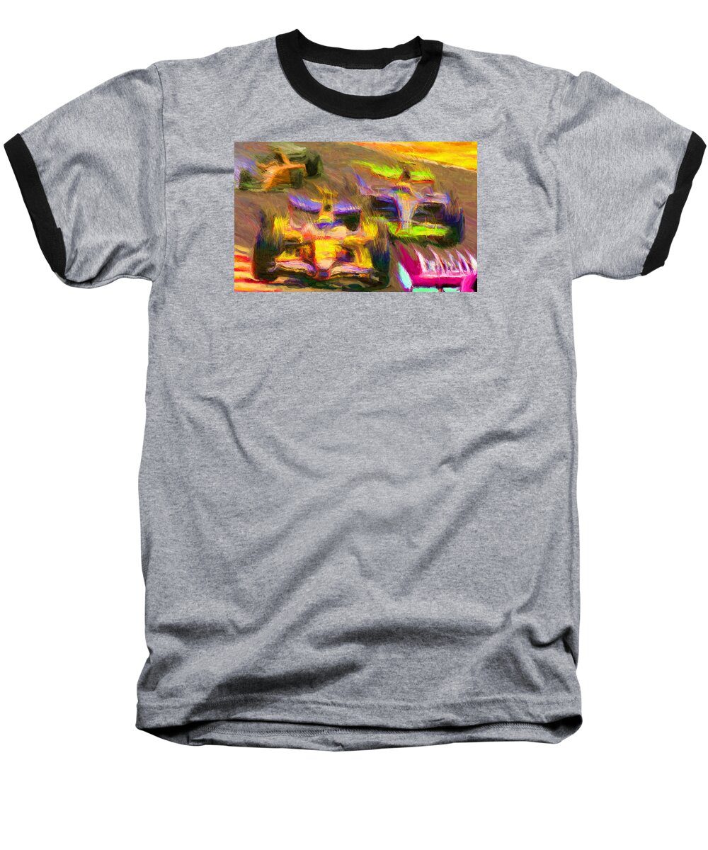 Car Baseball T-Shirt featuring the digital art Overtaking by Caito Junqueira
