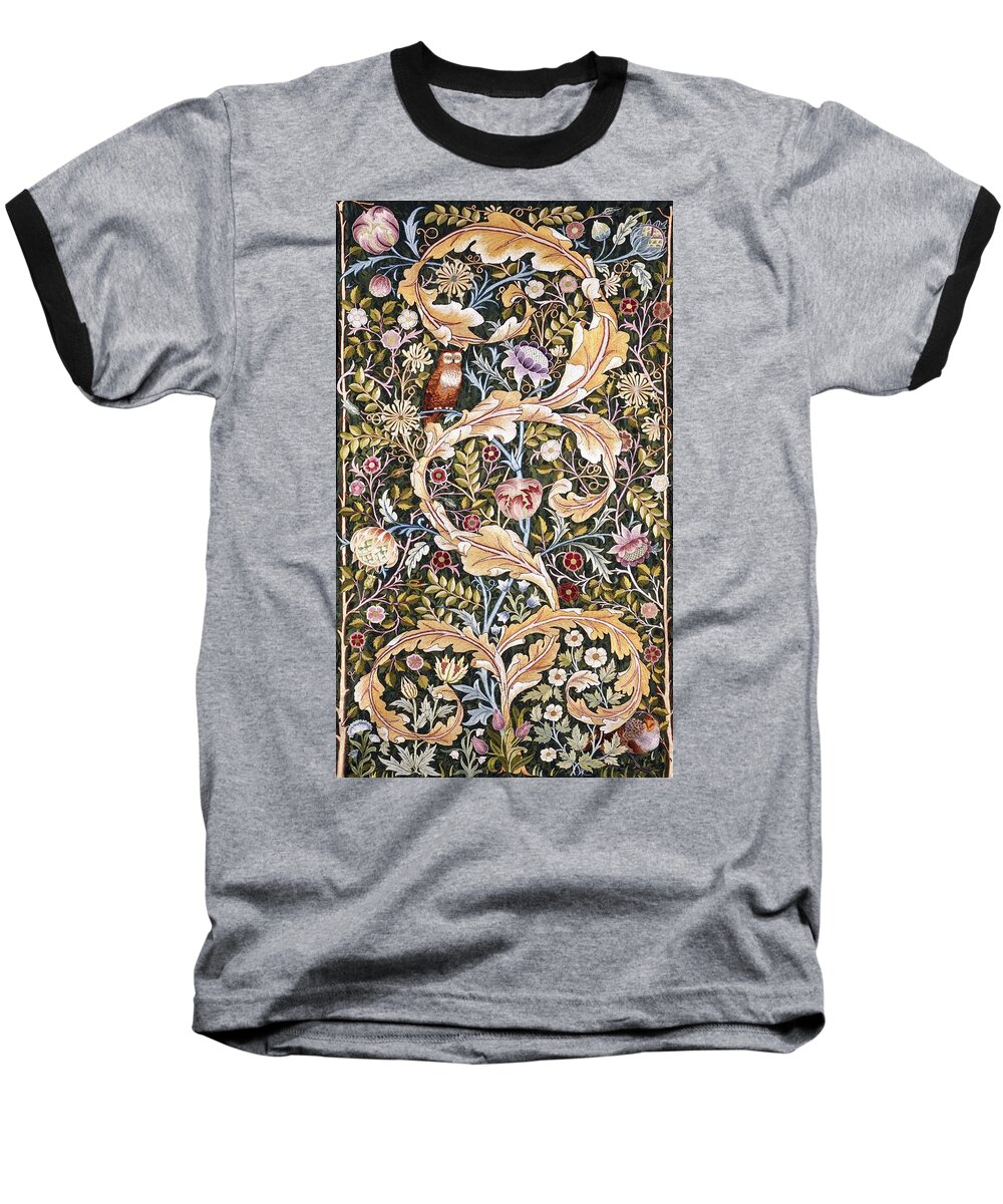 William Morris Baseball T-Shirt featuring the painting Owl by William Morris