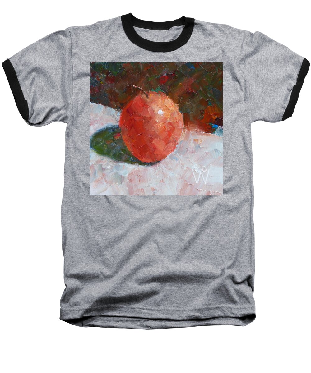 Still Life Baseball T-Shirt featuring the painting Pacific Rose Gentle by Susan Woodward