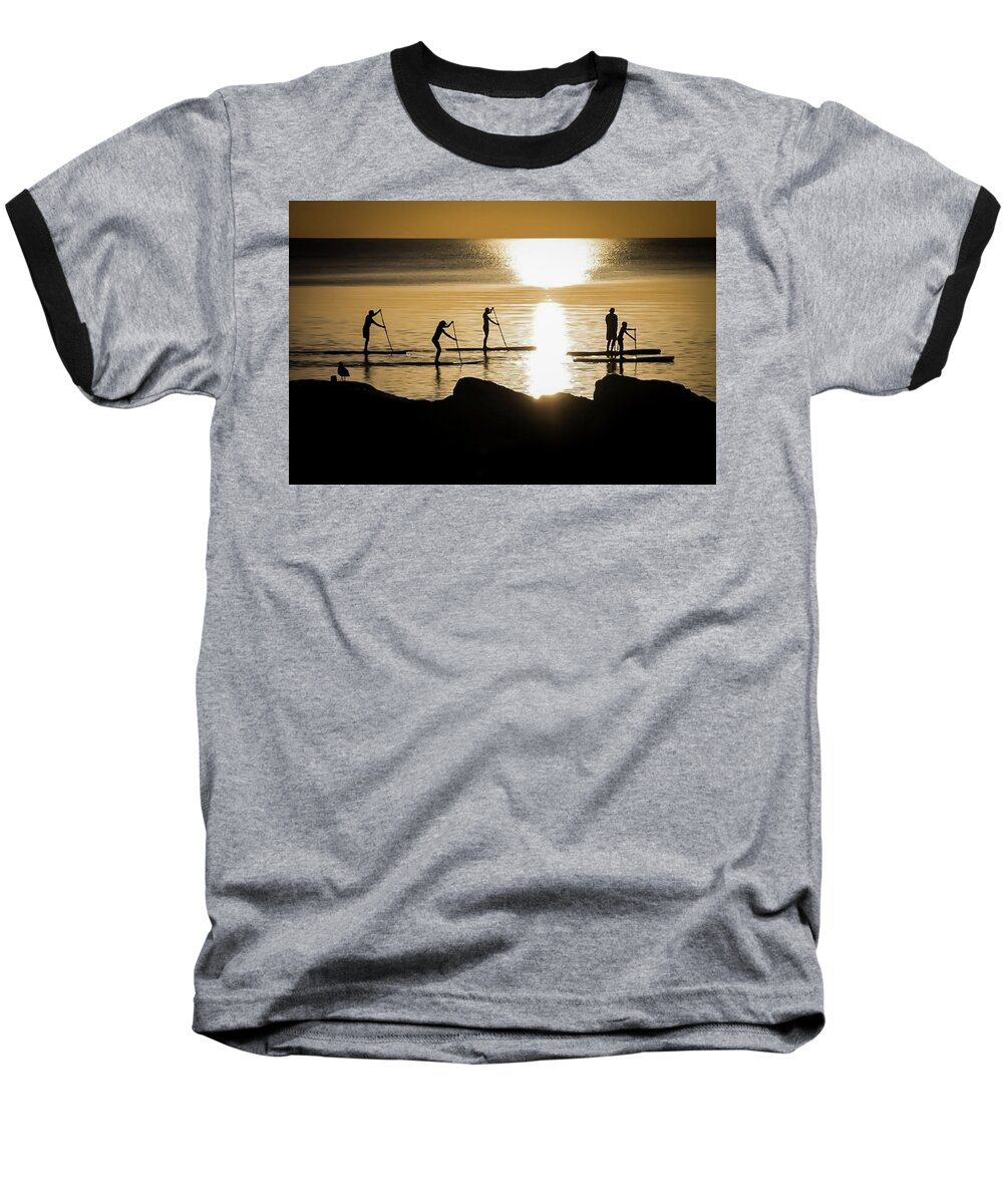 Water Baseball T-Shirt featuring the photograph Paddle Gold by Terri Hart-Ellis
