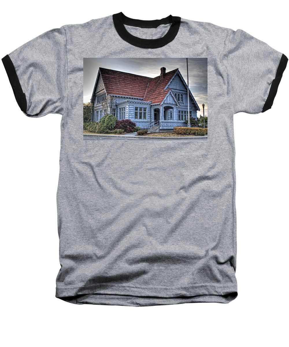 Hdr Baseball T-Shirt featuring the photograph Painted Blue House by Brad Granger