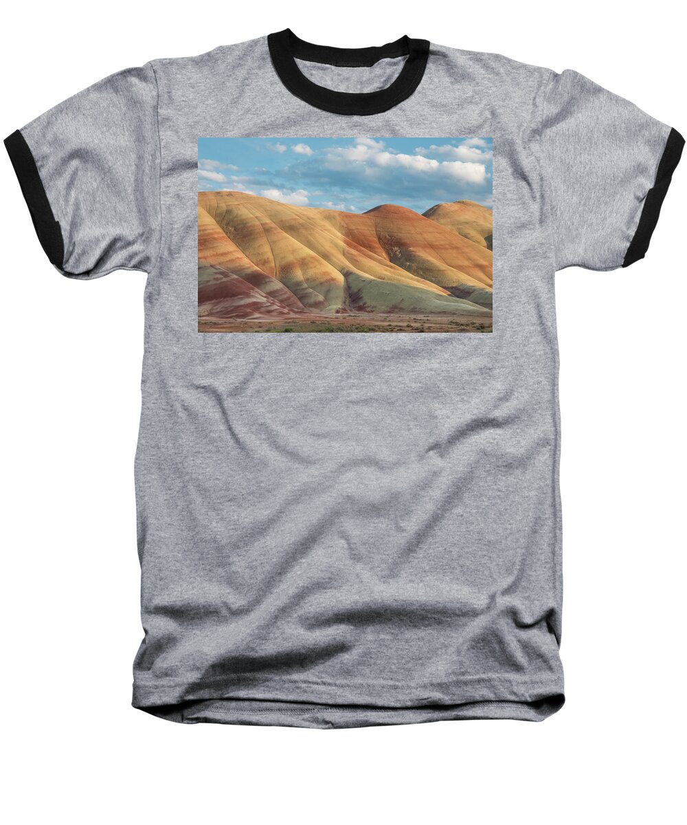 Painted Hills Baseball T-Shirt featuring the photograph Painted Ridge and Sky by Greg Nyquist