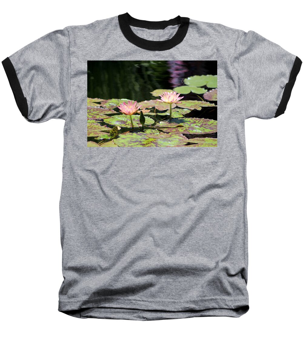 Painted Waters Baseball T-Shirt featuring the photograph Painted Waters - Lilypond by Colleen Cornelius